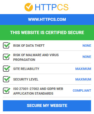 website certified secure